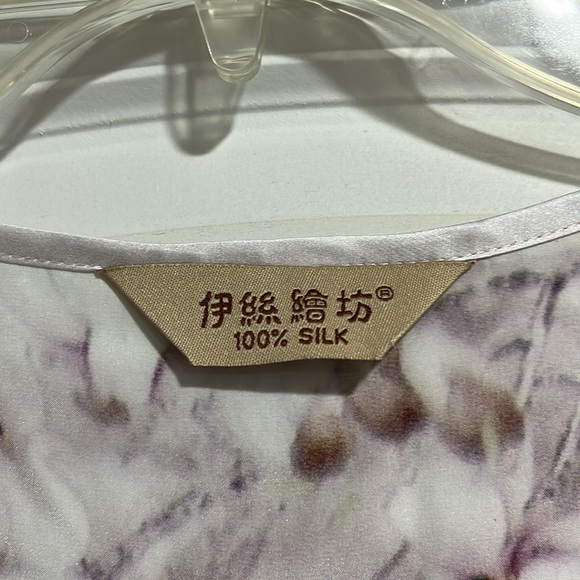 Peacock Print Sleeveless Tunic 100% silk - Picture 6 of 14